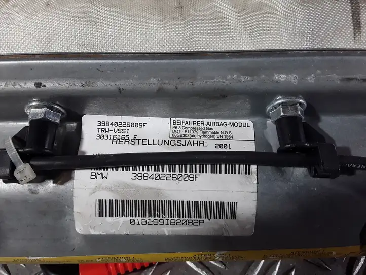 BMW X5 E53 (1999 - 2006) 39840226009F Подушка безопасности пассажира — фото 4