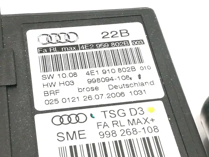 Audi A8 S8 D3 4E (2005 - 2007) 4E2959802B Мотор стеклоподъемника передний — фото 2