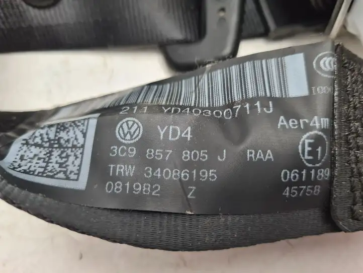 Volkswagen PASSAT B7 (2011 - 2014) 33048192 Задний ремень безопасности — фото 2