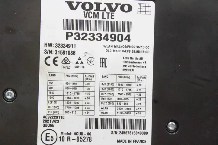 Volvo XC40 (2017 - ) P32334904 Bluetooth модуль — фото 3