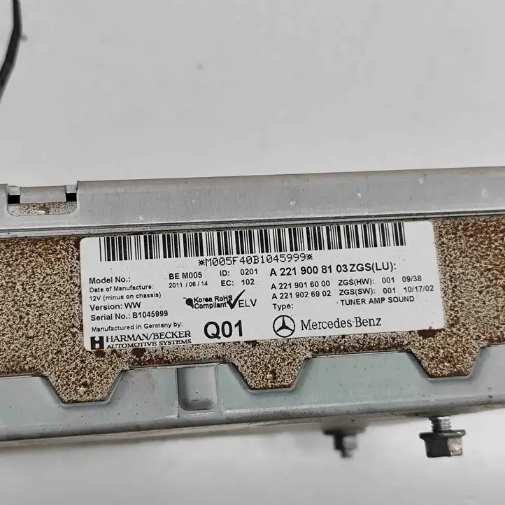 Mercedes-Benz S W221 (2005 - 2013) A2219008103 Блок Hi-Fi аудиосистемы — фото 7
