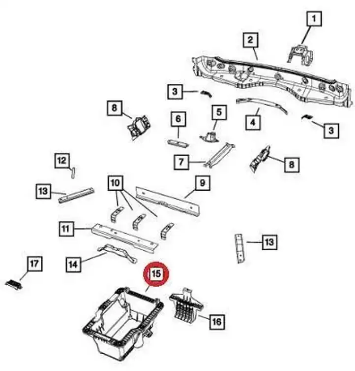 Jeep Cherokee (2022 - ) 68438744AE Крышка ящика аккумулятора — фото 2