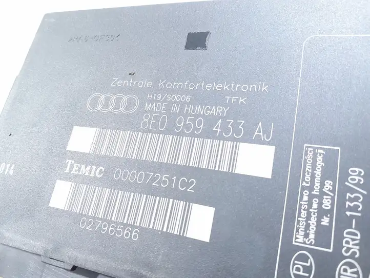 Audi A4 S4 B6 8E 8H (2000 - 2006) 8E0959433AJ Модуль комфорта — фото 3