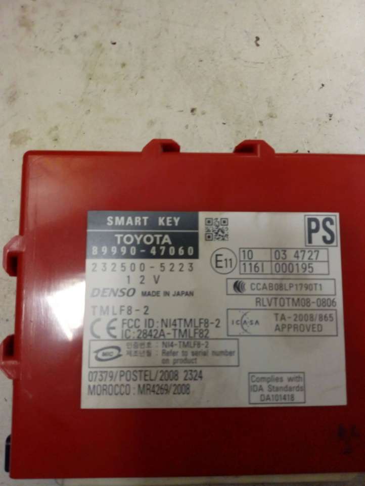 8999047060 Toyota Prius (XW30) Beraktės sistemos KESSY (keyless) valdymo blokas/ modulis