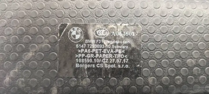 BMW 3 F30 F35 F31 (2012 - 2018) 7293693 Пол багажника — фото 3