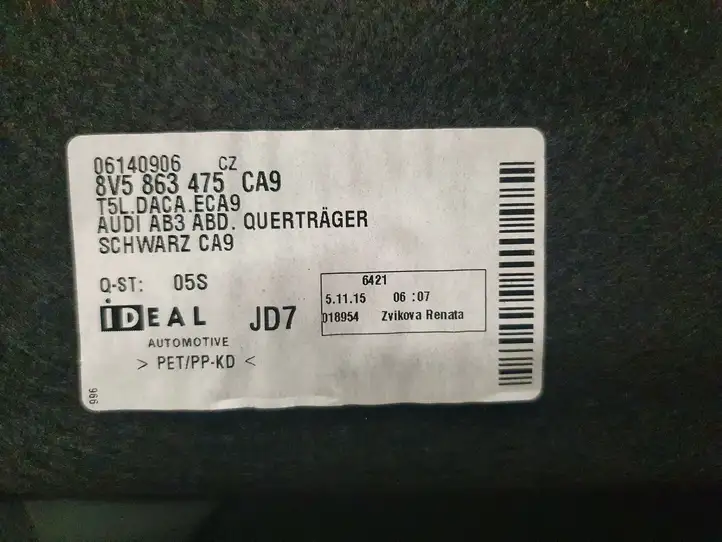 Audi A3/S3 8V (2012 - 2016) 8V5863475 Прочая отделка багажника — фото 2