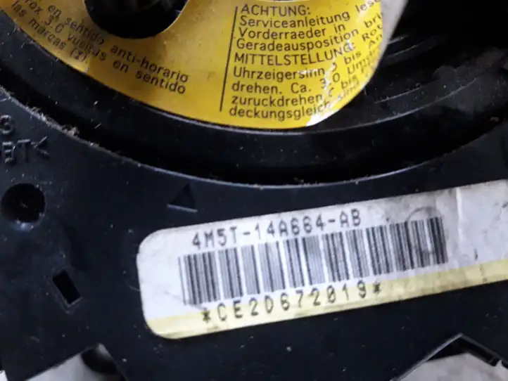 Ford Focus (2005 - 2008) 4M5T14A664AB Контактное кольцо SRS — фото 3