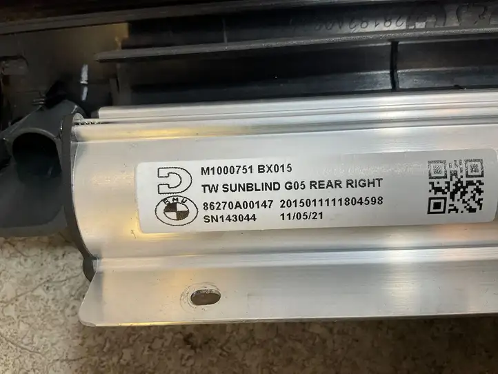 BMW X5 G05 (2018 - ) 86270A00147 Солнцезащитная шторка багажника — фото 5