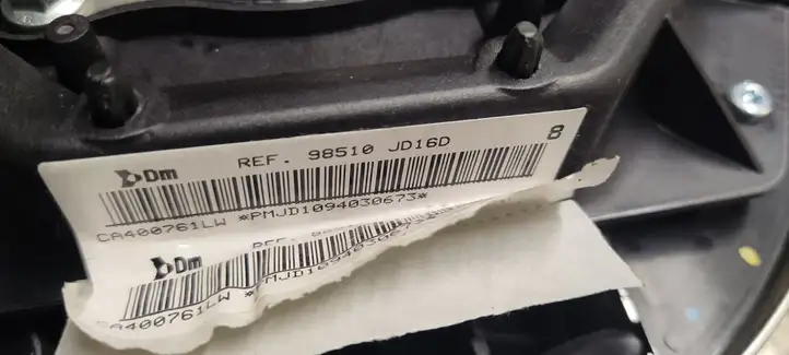 Nissan Qashqai (2006 - 2010) 98510JD16D Подушка безопасности руля — фото 3
