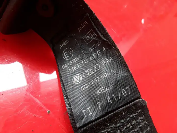 Volkswagen Polo (2005 - 2009) 6Q0857806A Задний ремень безопасности — фото 4