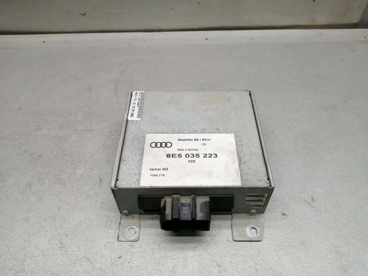 8E5035223 Audi A4 S4 B6 8E 8H Garso stiprintuvas