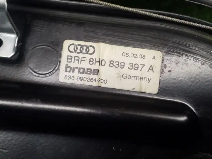 Audi A4 S4 B8 8K (2007 - 2011) 8H0839397A Электростеклоподъемник передний (комплект) — фото 2