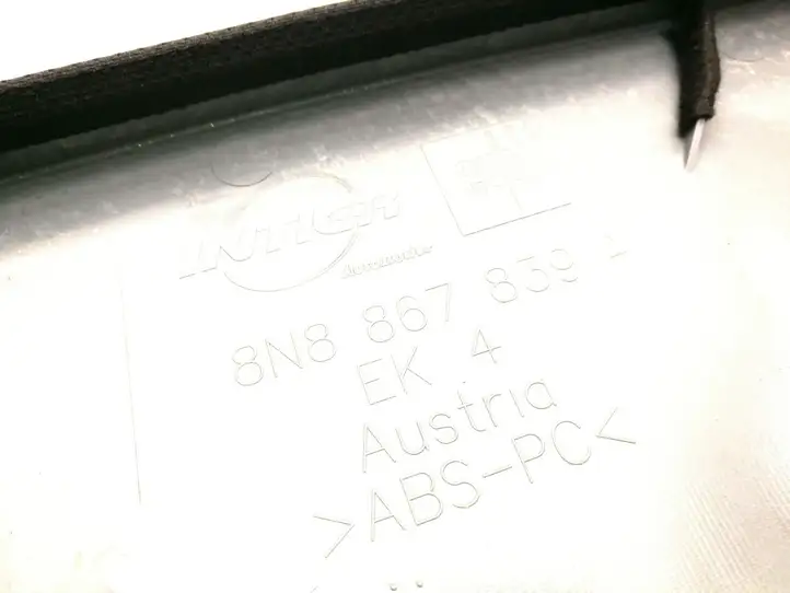 Audi TT Mk1 (1998 - 2003) 8N8867839A Верхняя обшивка стойки D — фото 4