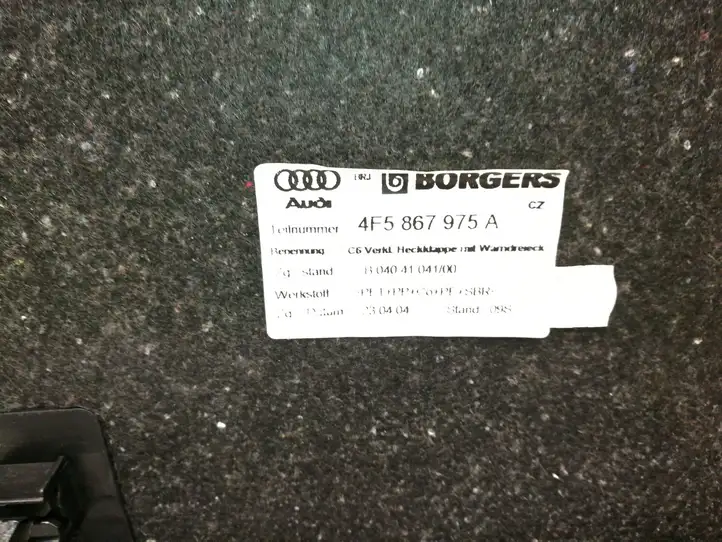Audi A6 S6 C6 4F (2004 - 2008) 4F5867975A Комплект обшивки крышки багажника — фото 3