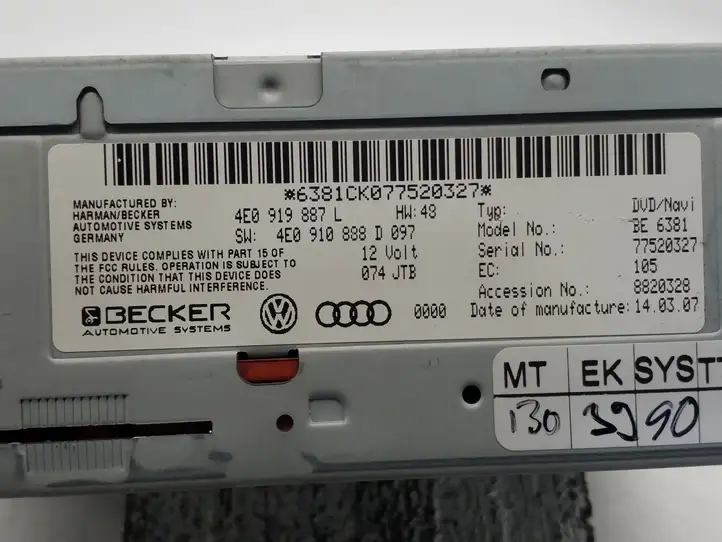 Audi Q7 4L (2005 - 2009) 4E0919887L Магнитола / мультимедийная система — фото 3