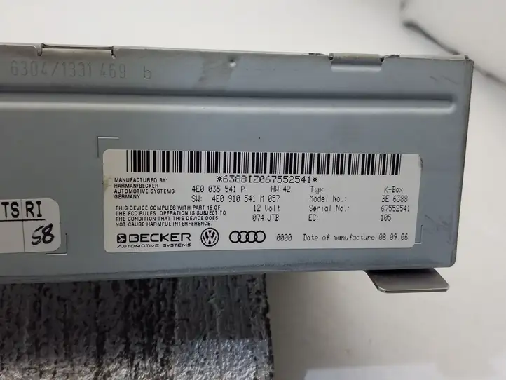 Audi Q7 4L (2005 - 2009) 4E0035541P Контроллер мультимедийной системы — фото 3