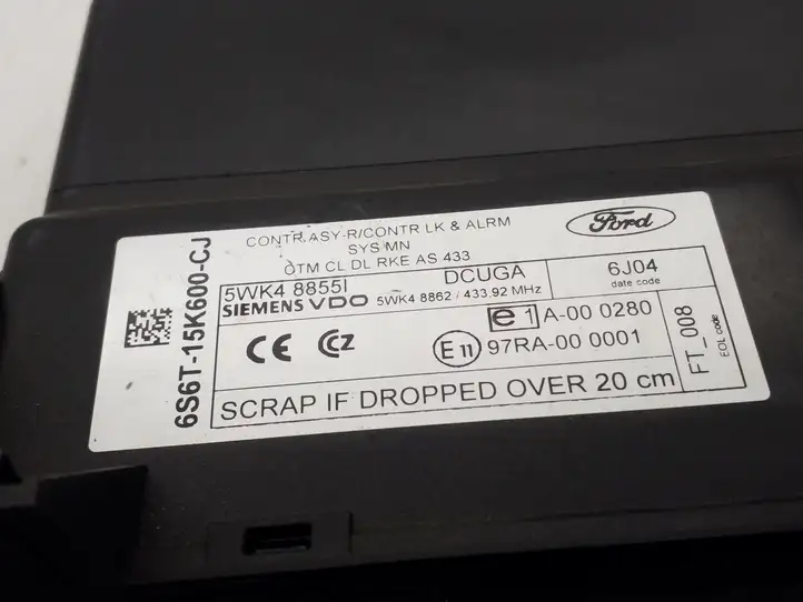 Ford Fiesta (2006 - 2008) 6S6T15K600CJ Модуль комфорта — фото 2