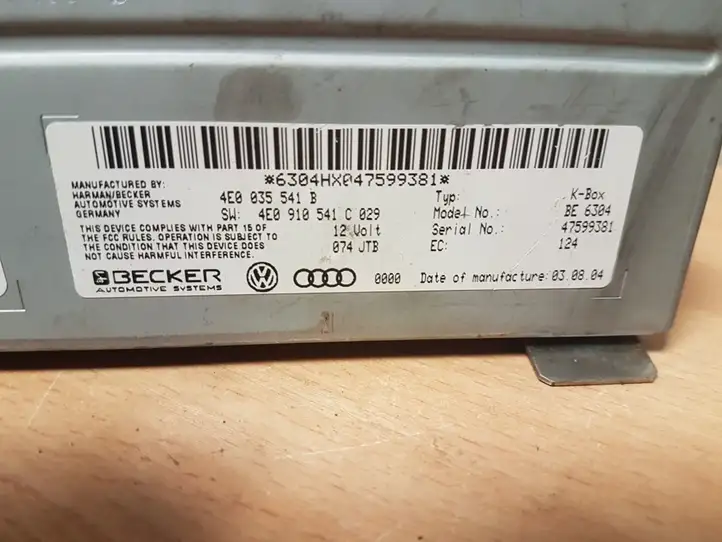 Audi A8 S8 D3 4E (2002 - 2005) 4E0035541B Магнитола / мультимедийная система — фото 2
