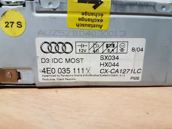 Audi A8 S8 D3 4E (2005 - 2007) 4E0035111 CD/DVD чейнджер — фото 2