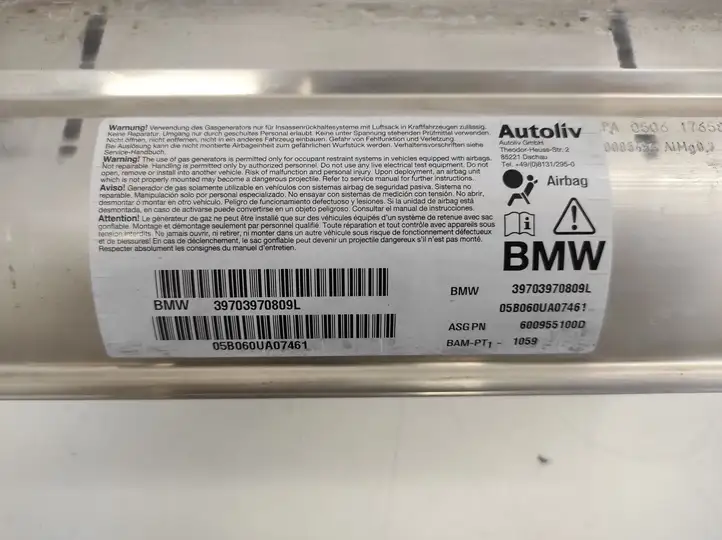 BMW 5 E60 E61 (2004 - 2010) 39703970809L Подушка безопасности пассажира — фото 4