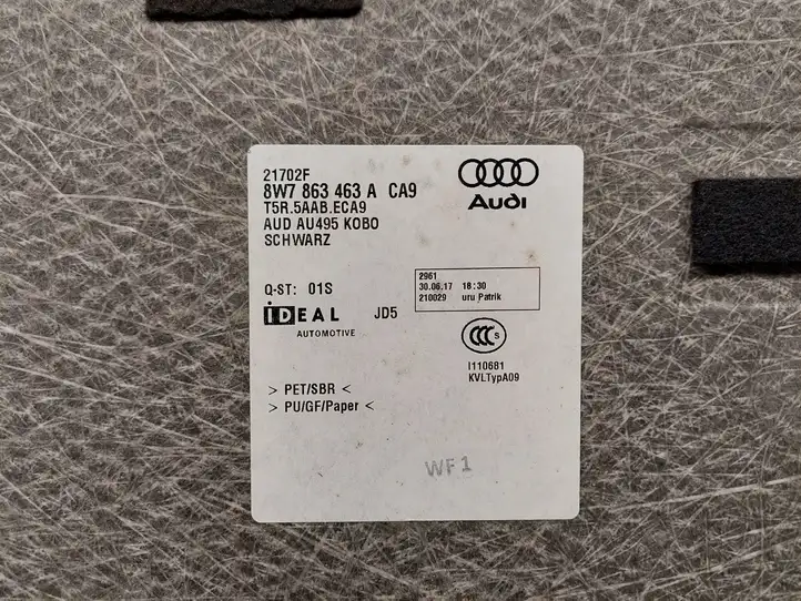 Audi S5 8T (2011 - 2016) 8W7863463A Пол багажника — фото 2