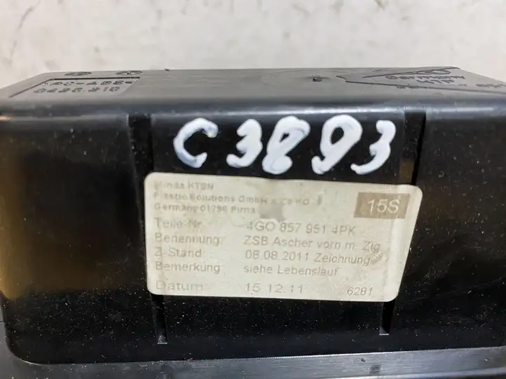Audi A6 Allroad C7 (2012 - 2014) 4G0857951 Передняя пепельница — фото 2