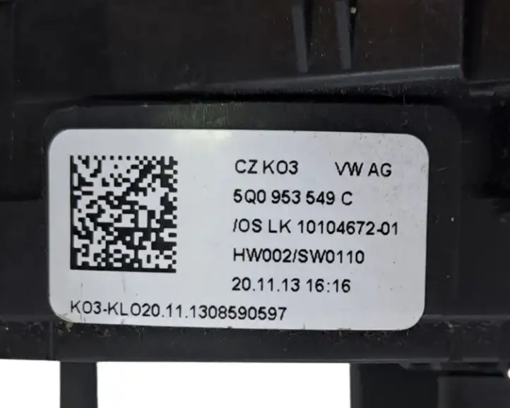 Skoda Octavia Mk3 (5E) (2013 - 2019) 5Q0953549C Контактное кольцо SRS — фото 5
