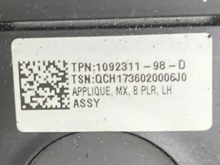 Tesla Model X (2015 - 2021) 108390100B Накладка стекла передней двери — фото 6