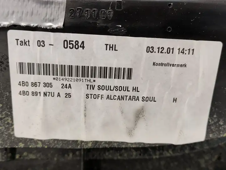 Audi A6 S6 C5 4B (2001 - 2004) 4B0867305 Обшивка задней двери — фото 3