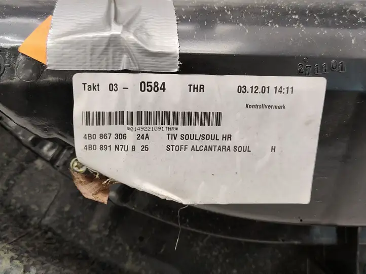 Audi A6 S6 C5 4B (2001 - 2004) 4B0867306 Обшивка задней двери — фото 4