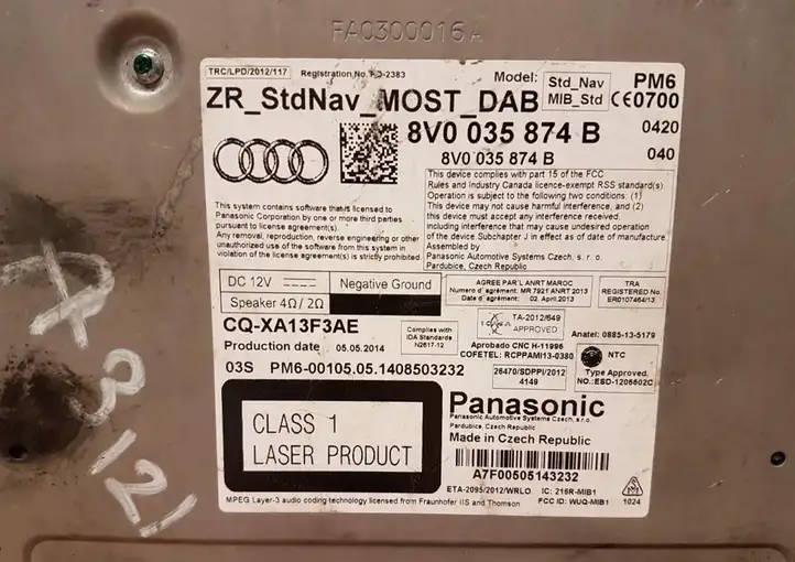 Audi A3/S3 8V (2012 - 2016) 8V0035874B Контроллер мультимедийной системы — фото 4
