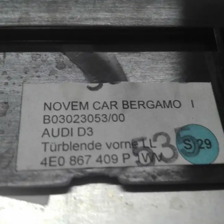 Audi A8 S8 D3 4E (2005 - 2007) 4E0867409P Декоративная накладка передней двери — фото 4