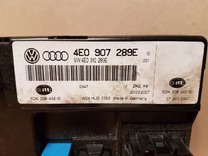 Audi A8 S8 D3 4E (2005 - 2007) 4E0907289E Модуль комфорта — фото 2