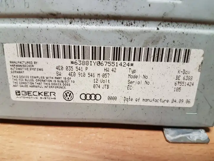 Audi Q7 4L (2005 - 2009) 4E003541P Магнитола / мультимедийная система — фото 2