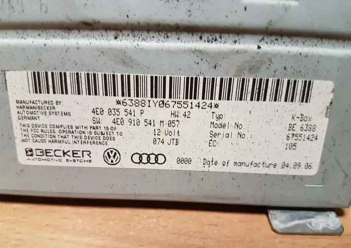 Audi Q7 4L (2005 - 2009) 4E003541P Магнитола / мультимедийная система — фото 3