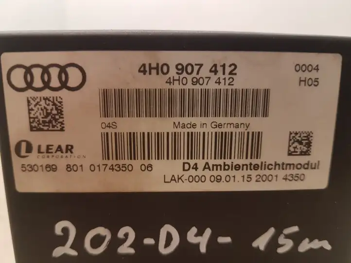 Audi A8 S8 D4 4H (2013 - 2017) 4H0907412 Блок управления парктрониками — фото 2