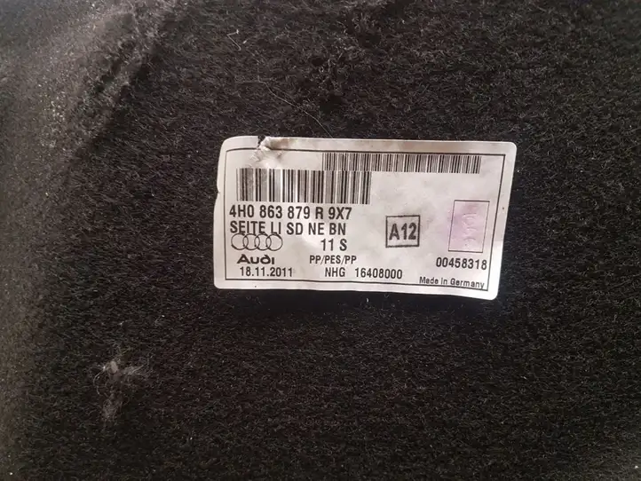 Audi A8 S8 D4 4H (2010 - 2014) 4H0863879R Боковая обшивка багажника — фото 3