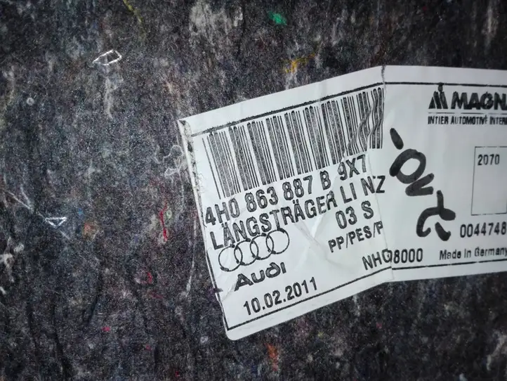 Audi A8 S8 D4 4H (2010 - 2014) 4H0863887B Боковая обшивка багажника — фото 2