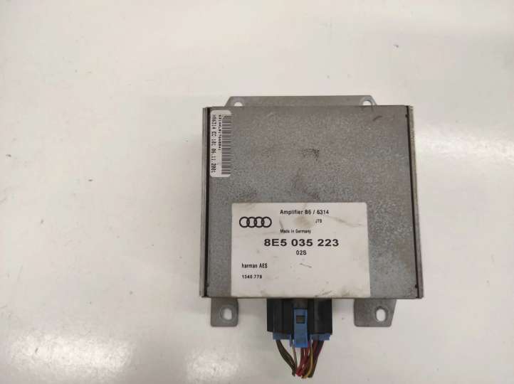 8E5035223 Audi A4 S4 B6 8E 8H Garso stiprintuvas