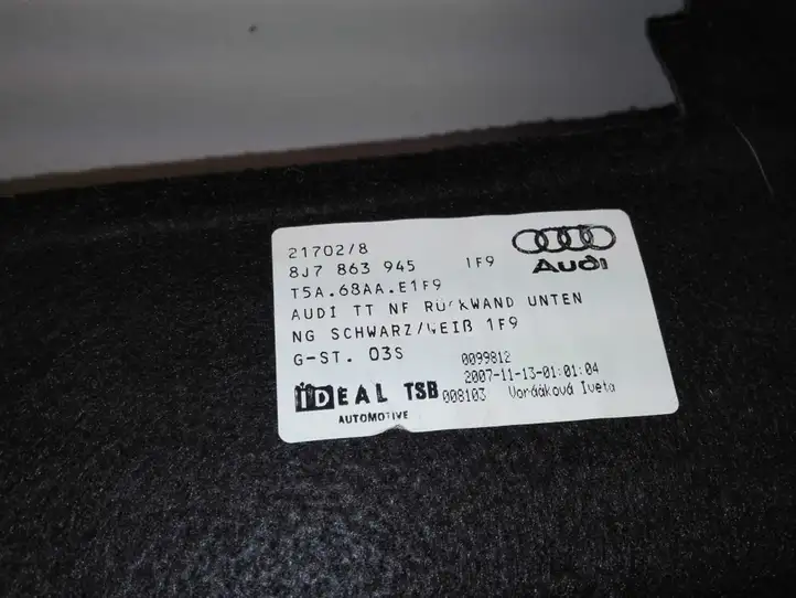 Audi TT TTS Mk2 (2006 - 2010) 8J7863945 Комплект обшивки крышки багажника — фото 3