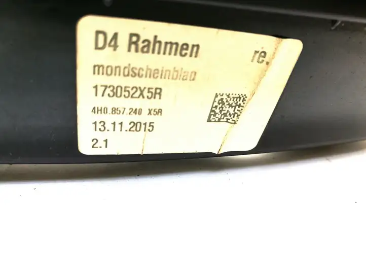 Audi A8 S8 D4 4H (2013 - 2017) 4H0857240 Пластиковая отделка зеркала — фото 4