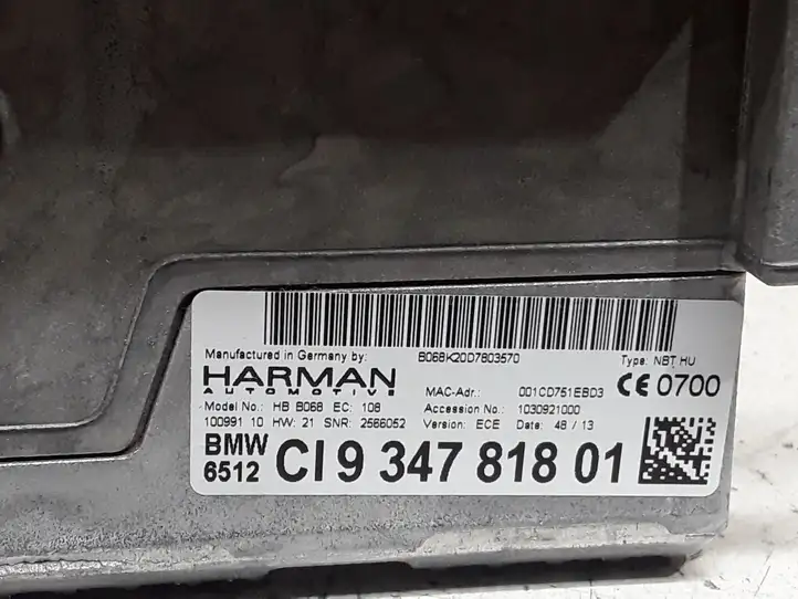 BMW 1 F20 F21 (2011 - 2019) 9347818 Магнитола / мультимедийная система — фото 2