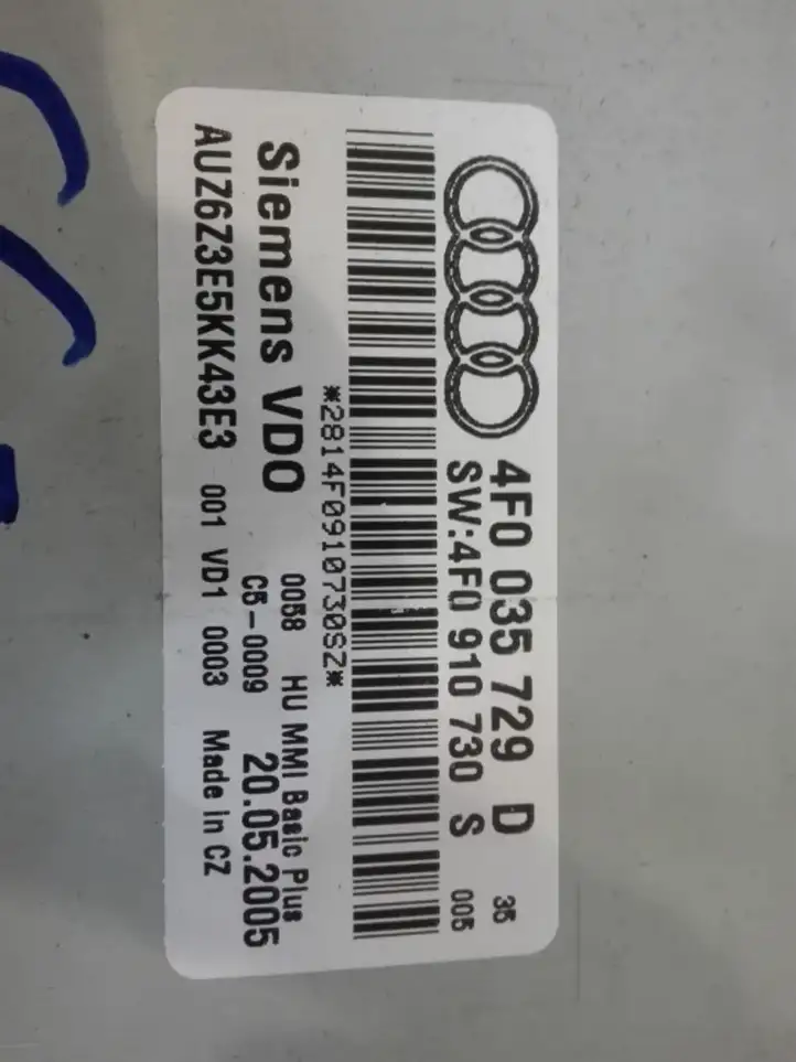 Audi A6 S6 C6 4F (2004 - 2008) 4F0035729D Магнитола / мультимедийная система — фото 10