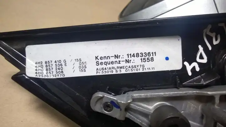 Audi A8 S8 D4 4H (2010 - 2014) 4H2857410G Боковое зеркало с электроприводом — фото 3