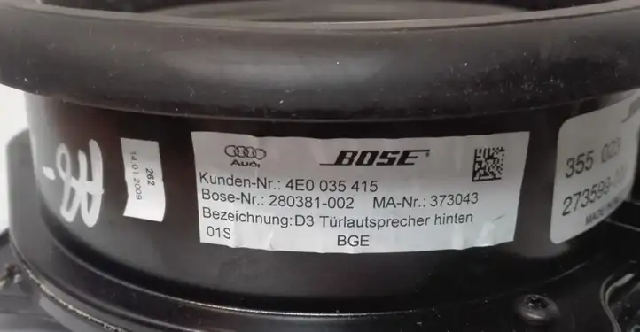 Audi A8 S8 D3 4E (2007 - 2010) 4E0035415 Динамики задних дверей — фото 11