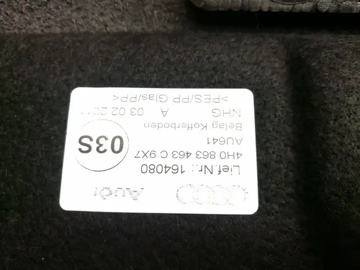 Audi A8 S8 D4 4H (2010 - 2014) 4H0863463C Коврик багажника — фото 3