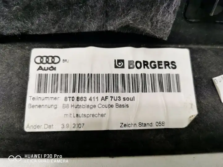 Audi A5 8T 8F (2007 - 2011) 8T0863411AF Задний подоконник — фото 2