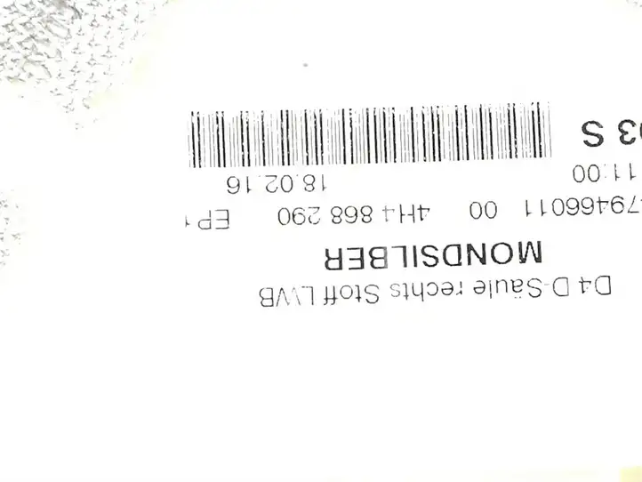Audi A8 S8 D4 4H (2013 - 2017) 4H4868290 Верхняя обшивка стойки B — фото 2