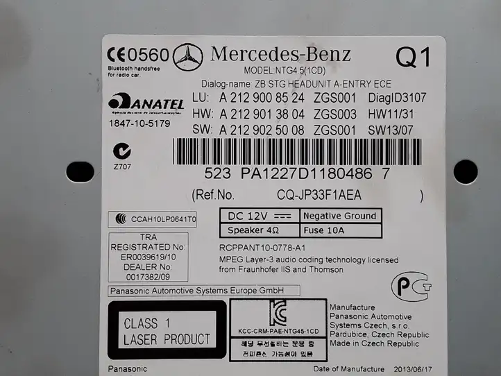 Mercedes-Benz E W212 (2009 - 2016) A2129008524 Магнитола / мультимедийная система — фото 5