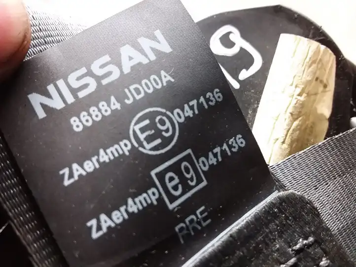 Nissan Qashqai (2006 - 2010) 86884JD00A Передний ремень безопасности — фото 4